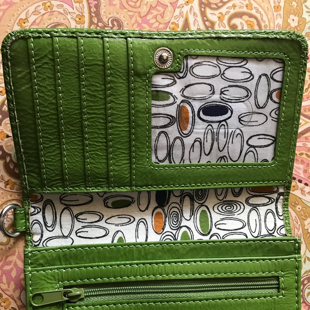 HOBO green snap wallet